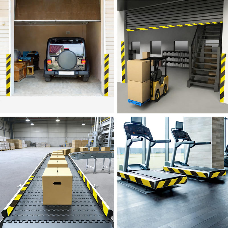 Garage Wall Protector, High-Visibility Yellow/Black Car Door Protection, Self-Adhesive Foam Wall Guard Bumper, Parking Assist Walls Equipment Dangerous Area