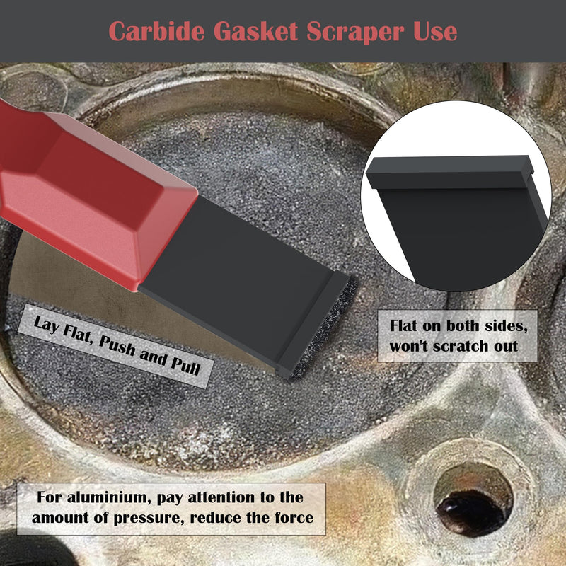 Carbide Scraper, Super Carbide Gasket Scraper for Metal and Automotive, 1-1/4 Inch and 5/8 Inch Carbide Scraper Set (2-Piece)