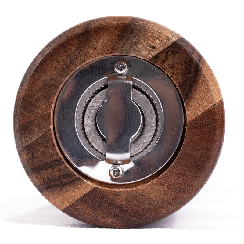 Pepper Grinder, Pepper Mill with Adjustable Stainless Steel, Acacia Wood, 32 cm / 12 inch Height, Bottom Dia: 6 cm, Upper Dia: 5.5 cm (Tray is NOT Included)