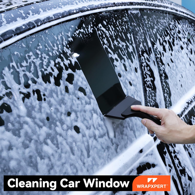 WRAPXPERT Window Tint Kit 15 PCS Vinyl Wrap Tools Kit Vehicle Glass Protective Film Installing Tool Included Squeegee Tool Kit, Plastic Scraper, Safety Film Cutter, Utility Knife with Blades Black