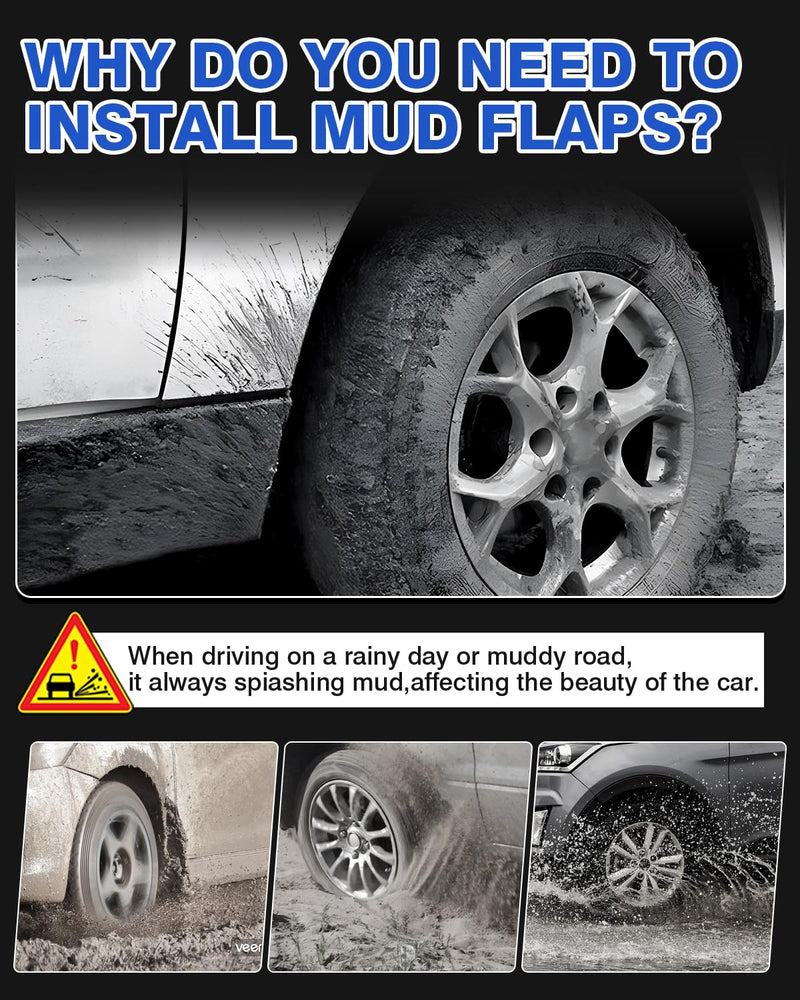 Autorder Mud Flaps Fit for 2024-2025 2026 Subaru Crosstrek Accessories Splash Guards Mudflap Fender Flares Front and Rear Mud Guard Set 4PCS 2024+ Subaru Crosstrek