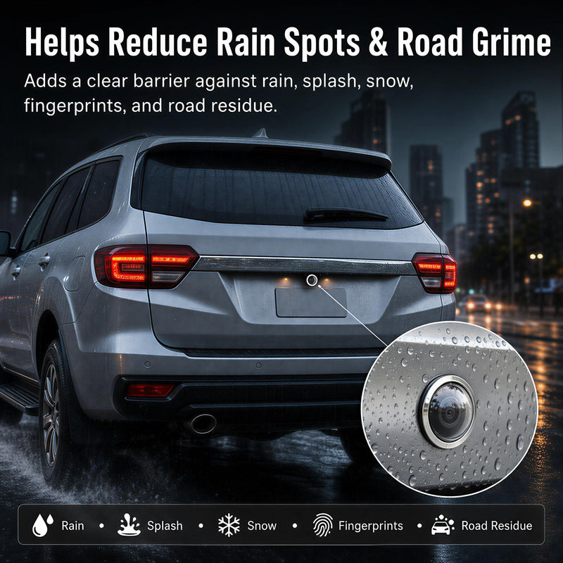 2Pcs Car Camera Lens Protector, Clear Backup Camera Cover and Lens Guard | For compatible front, rear, side and 360-degree cameras; helps shield exposed lenses from rain spots, dust, grit and scrapes