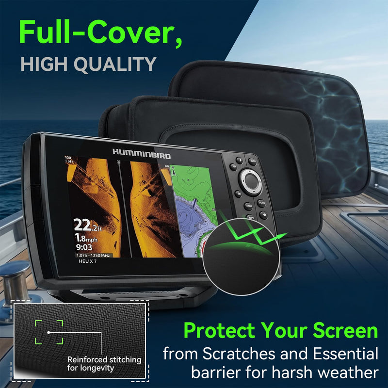 Helix 5 Cover Compatible with Humminbird Fish Finder UC H5 GPS Sonar Units | Soft Waterproof Neoprene Screen Protector