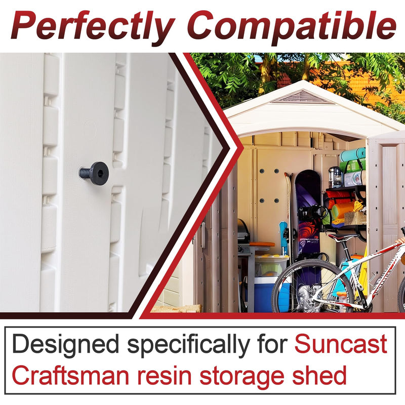 30 Pcs Black Long Bolts Compatible with Suncast Storage Sheds | Replacement Screws Accessories, Easy to Install, Premium Materials, Sturdy And Durable