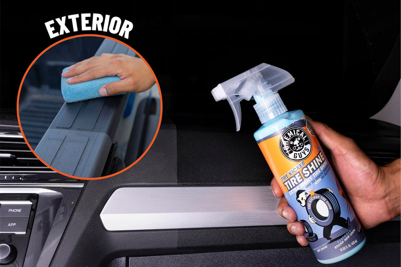 Chemical Guys Tire Kicker Sprayable Extra Glossy Tire Shine (Works on Rubber, Vinyl & Plastic) Safe for Cars, Trucks, Motorcycles, RVs & More, 16 fl oz