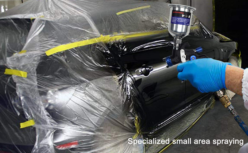 Dynastus Touch Up Composite HVLP Air Spray Gun Auto Car Detail Paint Sprayer Spot Repair, with Filtering and Protective Kits