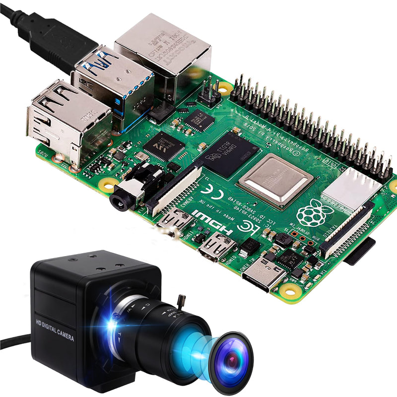 USB Camera 8MP 5X Optical Zoom Webcam 2.8-12mm Manual Varifocal Lens,USB Webcam with CMOS IMX179 Image Sensor Video Conference Web Cameras for Computer,Laptop, Raspberry Pi,Jetson Nano 2.8-12mm Varifocal Lens