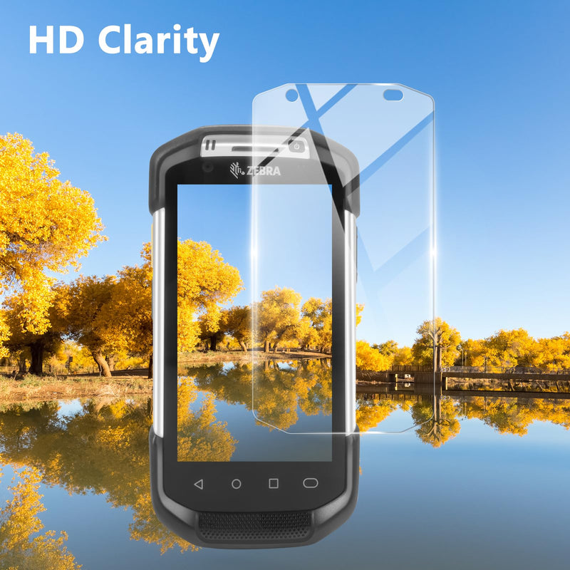 3pcs Tempered Glass Screen Protector for Zebra Symbol TC70 TC70X TC72 TC75 TC75X TC77 Handheld Barcode Scanner Mobile Computer,9H HD Protective Film 3pcs