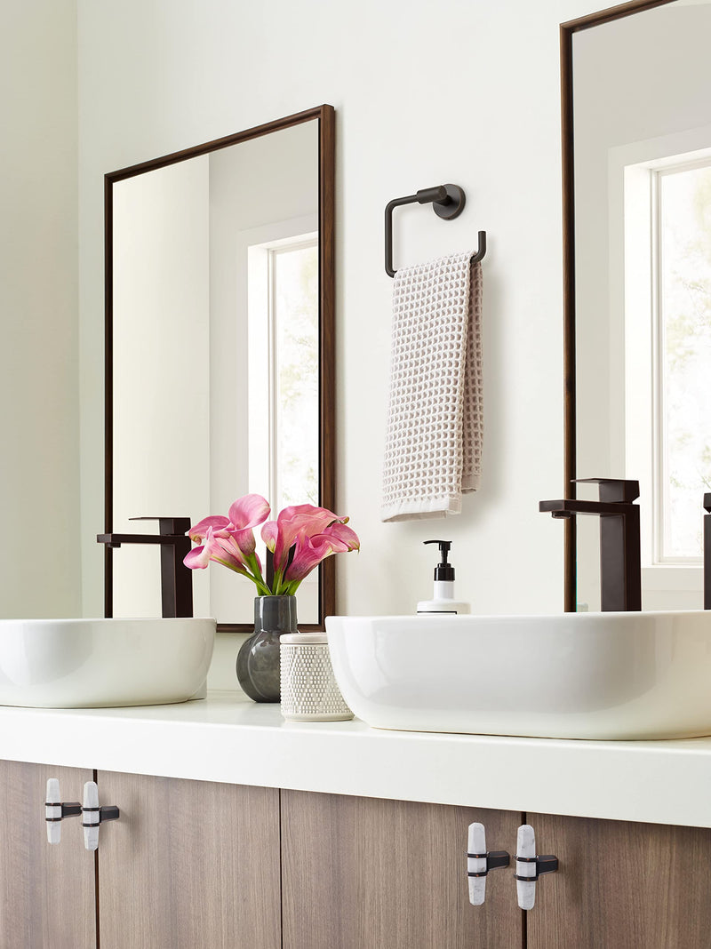 Amerock BH26541ORB | Oil Rubbed Bronze Towel Ring | 6-7/16 in (164 mm) Length Towel Holder | Arrondi | Hand Towel Holder for Bathroom Wall | Small Kitchen | Bath Accessories