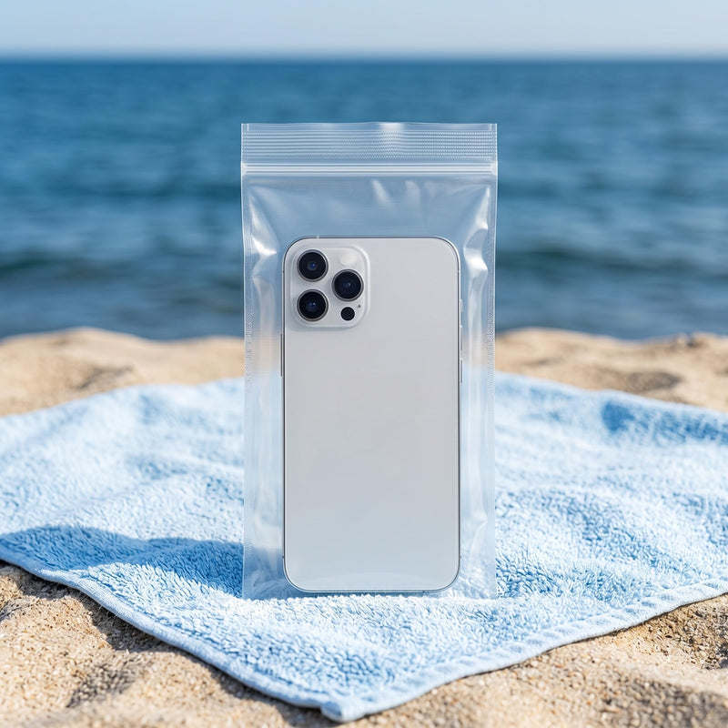 50 PCS Transparent Mobile Phone Dust Bag Disposable Plastic Self-Sealing Bags Waterproof Anti-Scratch Touchscreen Protector Cover, 20x10cm