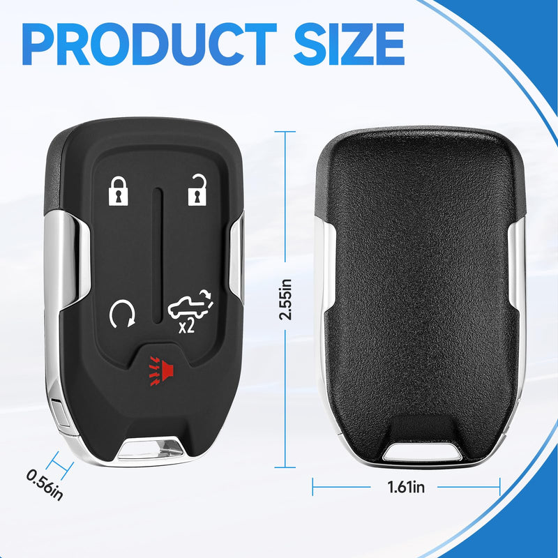 2 Pcs Smart Key Fob Replacement Remote fits for GMC Sierra 1500 2500 3500 2019-2023 Chevy Silverado 1500 2500 3500 2019 2021 2022 2023 Car Keyless Entry Remote HYQ1ES 433 Mhz ID46