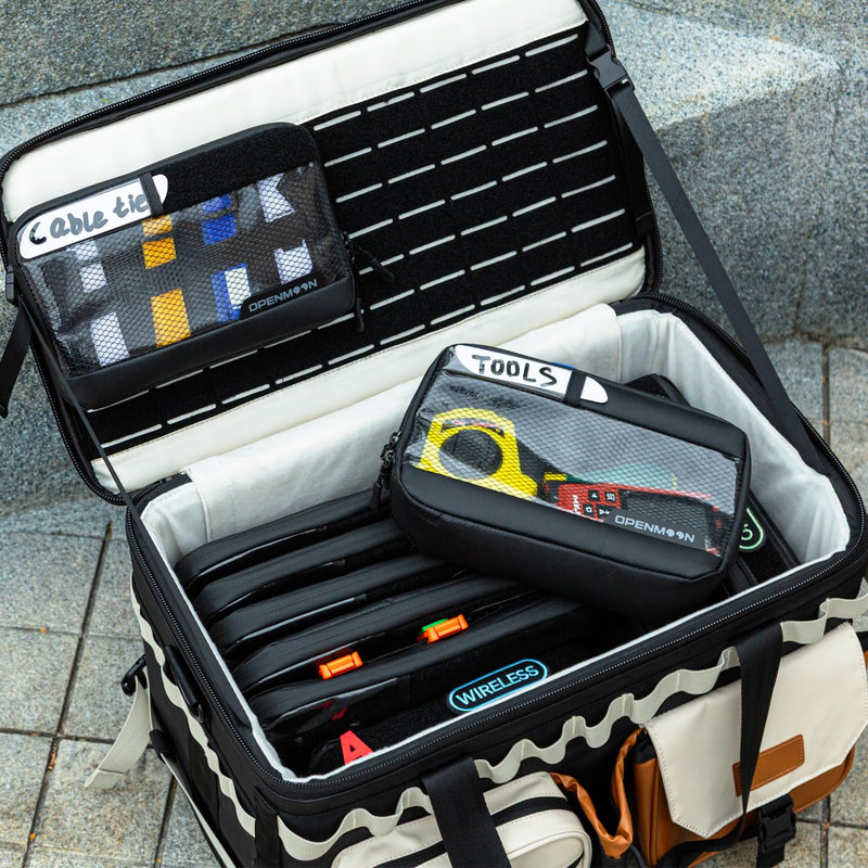 OPENMOON Translucent Storage Electronics & Camera Accessories Pouch - Cable Organizer Gear Accessories Pouch Travel Camera Essentials - S thick version