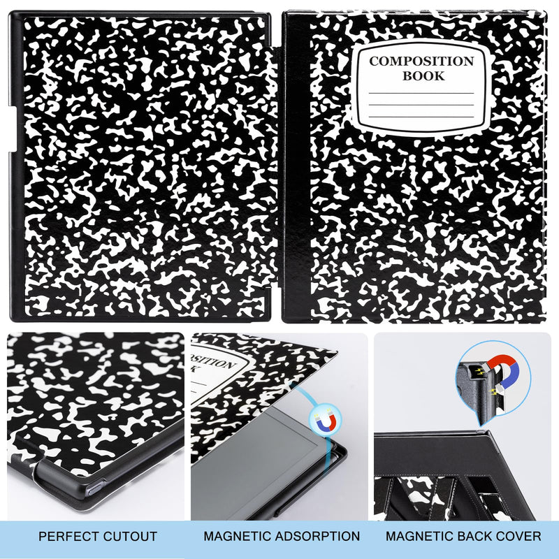 CoBak Case for Remarkable 2 Paper Tablet with Two Viewing Angles- Lightweight and Hard Back Shell Protective Book Folio Cover with Built-in Pen Holder - for 10.3" 2020 Released (with Stand Notebook) Black Notebook with Stand
