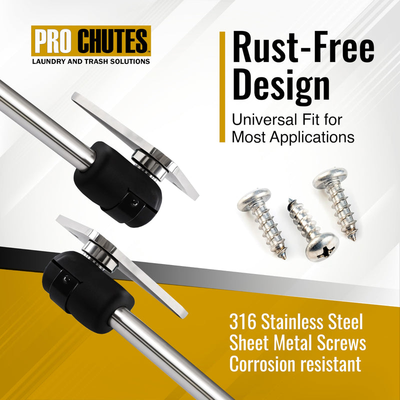 10MM Ball Stud Mounting Silver Bracket for Gas Struts - Heavy Duty Lift Support Shock Brackets with Stainless Steel Screws - Ideal for Spring Hood Struts & Closer Piston Prop Mounts – x4 Flat x4 Flat 10mm