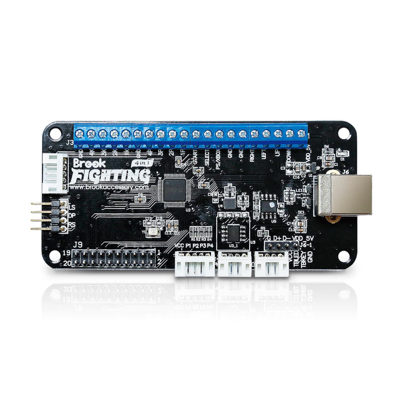 Brook Universal Fighting Board (UFB) - Pre-Installed Header Version, Arcade Stick PCB for XB Series X/S, XB One, 360, PS4, PS3 Consoles and PC, Upgradable with UFB-UP5