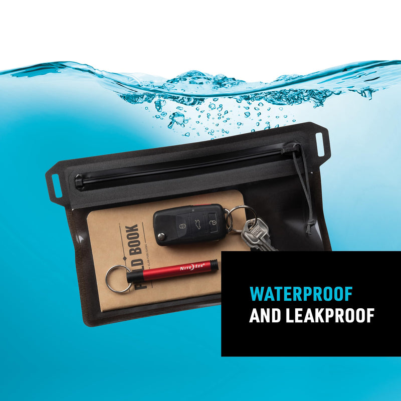 Nite Ize RunOff Waterproof Travel Pouch with TRU Zip - Dry Pouch for Phone & Travel Necessities - Touchscreen Friendly - Waterproof with Reliable Zipper - Charcoal, Small