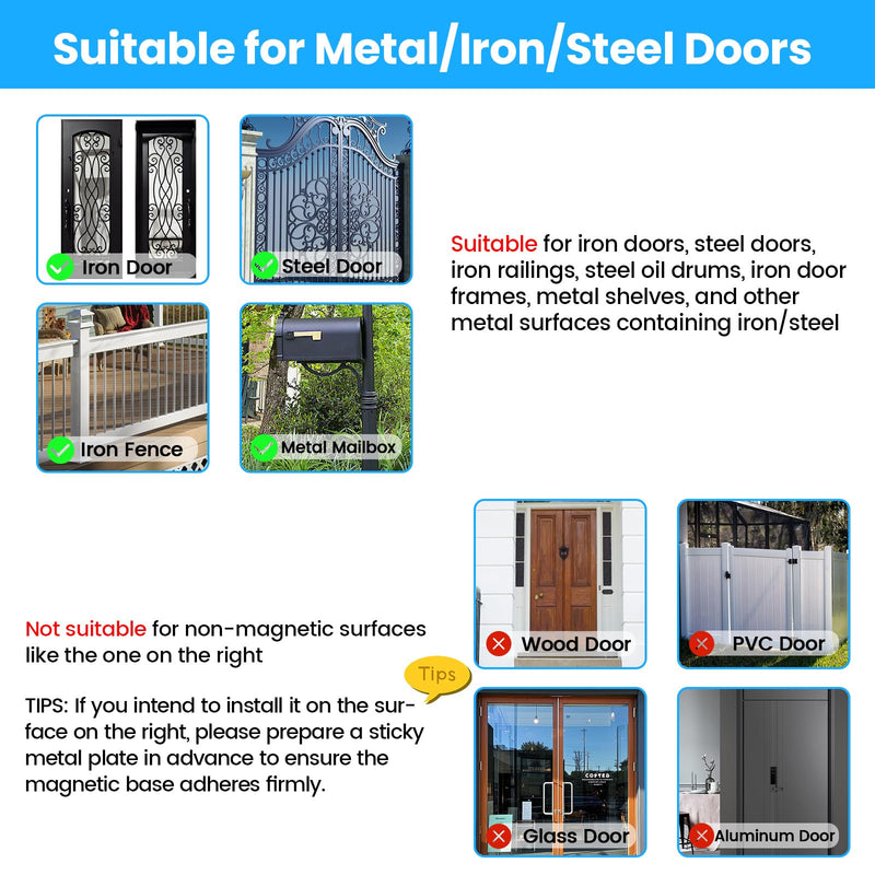Magnetic Doorbell Mount Compatible with Ring BatteryDoorbell/Plus/Pro(2026) | 2 Pack No Drill Magnetic Doorbell Holder for Apartment Home Office, Renter Friendly Magnet Mounting Bracket for Metal Doors