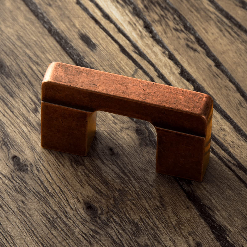 Goo-Ki 6-Park Antique Copper Drawer Handles 1-1/4 in (32mm) Hole Centers Straight Bar Pull,Antique Copper Solid Cabinet Pulls for Kitchen Cabinets and Dresser Drawers 1816-AC-32 1-1/4 in Hole Centers