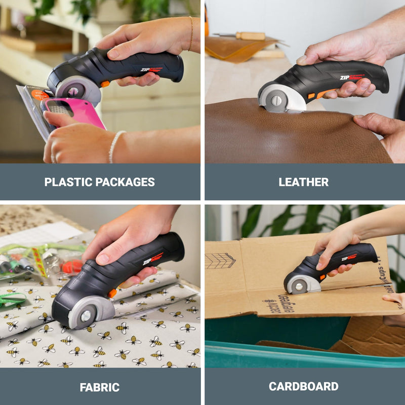 Worx Zipsnip Cordless Electric Scissors, Rechargeable Cardboard Box Cutter, 4V Powerful Fabric Scissors with 2 Safety Blades & Storage Bag WX082L.2 4V Zipsnip (2 Blades & Storage Bag included)