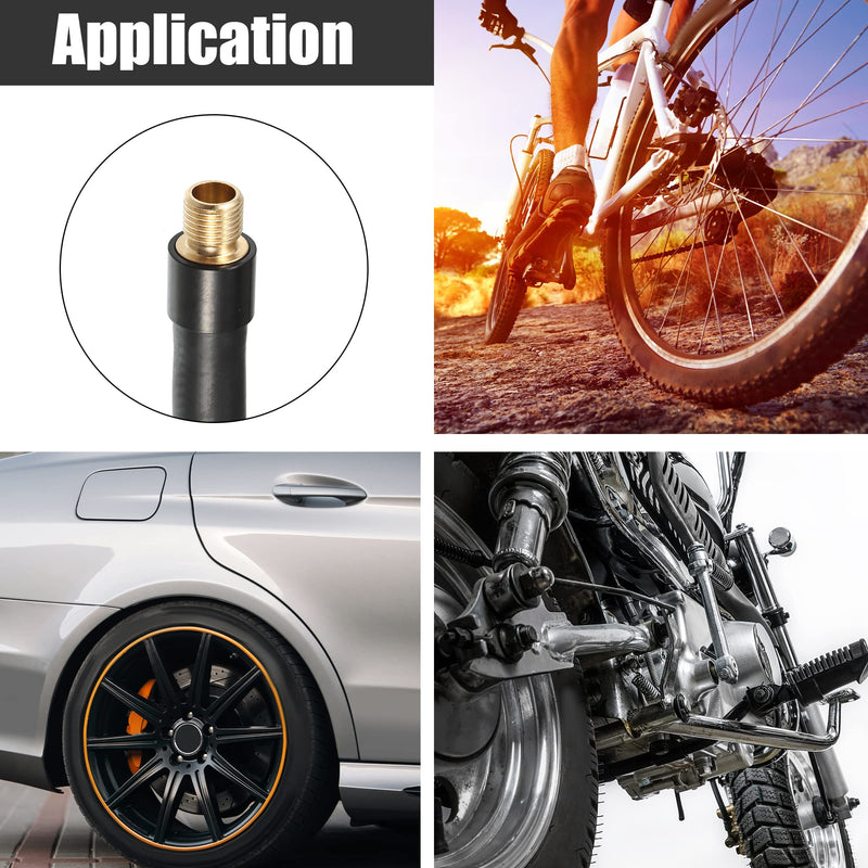 X AUTOHAUX 80cm Threaded Tire Inflator Extension Hose Chuck Adapter Air Pump Tube Tire Valve Connection Pipe for Car Truck Bike MTB Portable Compressor Copper Rubber 80cm Length
