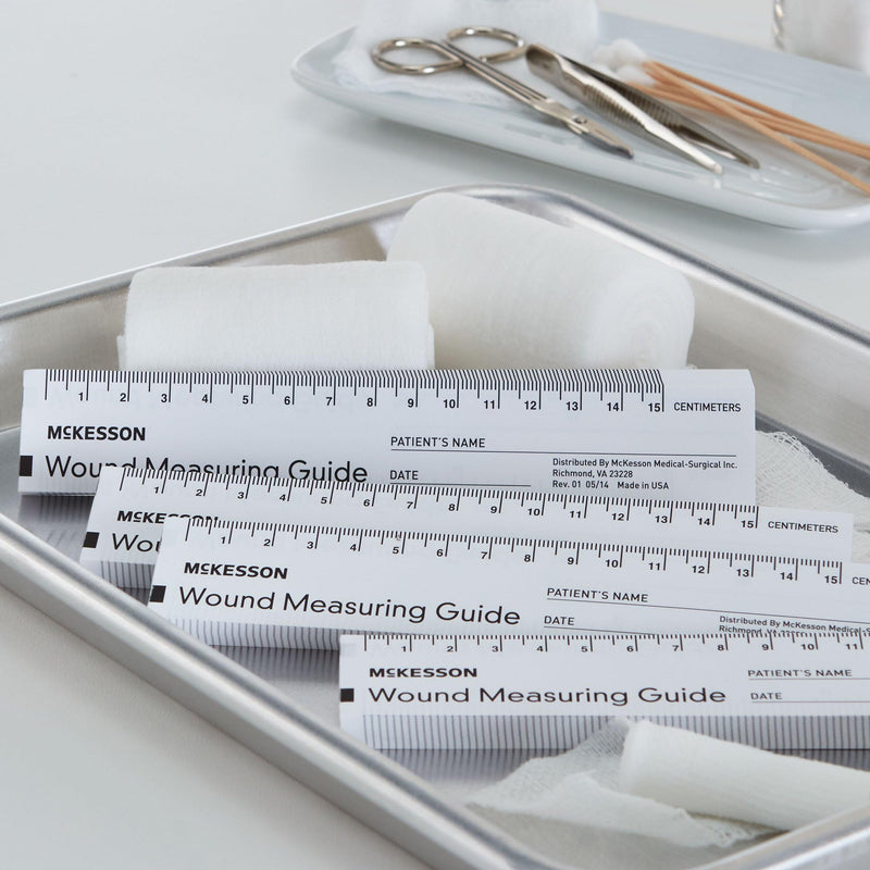 McKesson Wound Measuring Guide Ruler, Non-Sterile, Paper, 6 in, 50 Count, 12 Packs, 600 Total