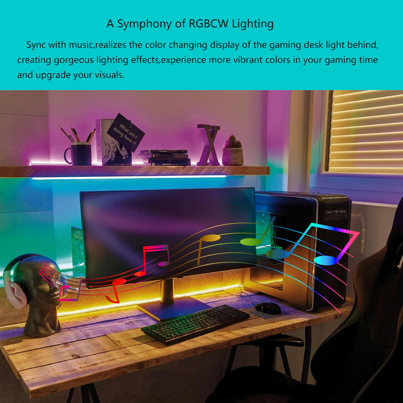 Plug In Under Cabinet Lighting,RGB LED Light Bar with Alexa,Google Assistant,APP Control,Multicolor Under Counter Lights Strip Dimmable for Desk,Room,Cupboard, Hallway,Shelf,Closet,20Inch LED Bar,1pcs 20Inch-1 Pack