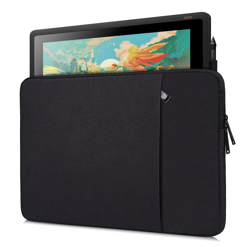 Drawing Tablet Sleeve Bag Compatible with Wacom Cintiq 16/Cintiq Pro 16 17/Intuos Pro/Intuos Pro Large PTH860,XPPen Artist 16 Gen 2/Huion KAMVAS GT-156HDV2/GAOMON PD1560 PD1561 Protective Case(Black) XL Black