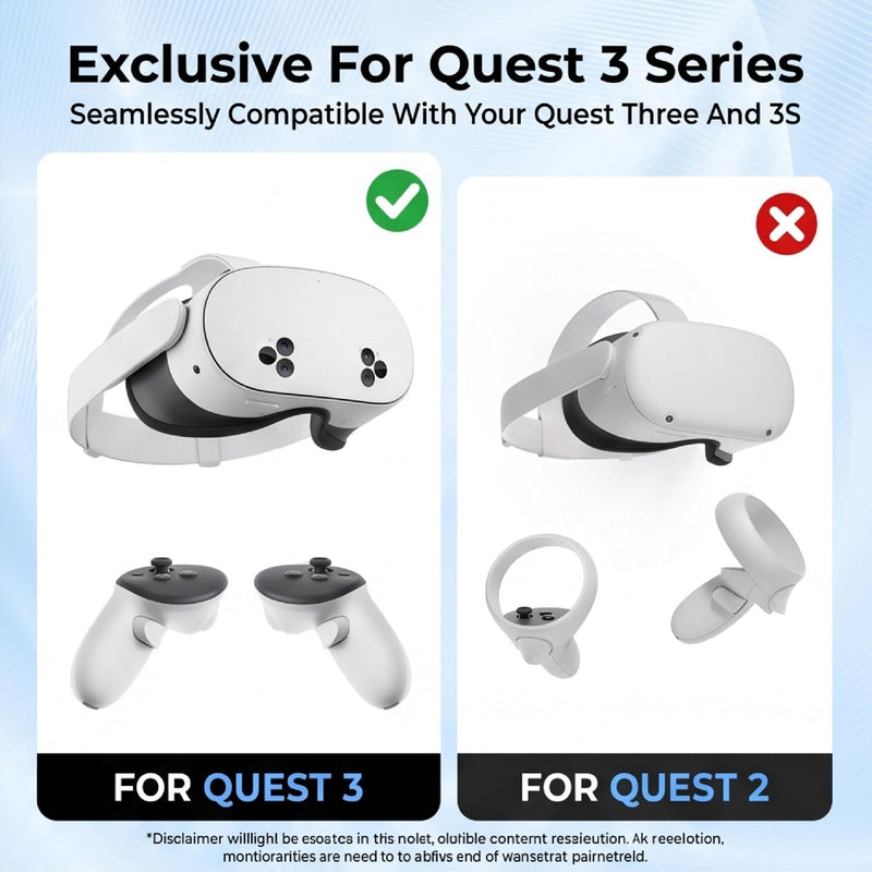 2PCS Controller Wrist Straps Compatible with Meta Quest 3 Quest 3S Adjustable Light Gray Hand Strap Replacement for VR Gaming Accessories Premium Polyester and ABS