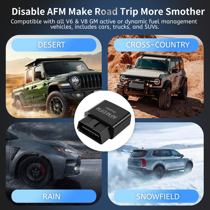 AFM Disabler, Active Fuel Management Delete Disabler, AFM/DFM Disabler Compatible with Chevrolet Silverado, 2005-2018 Models Trucks SUVs with GM V6 V8 Engines(PONTIAC,SATURN,CADILLAC,GMC,HOLDEN,BUICK)