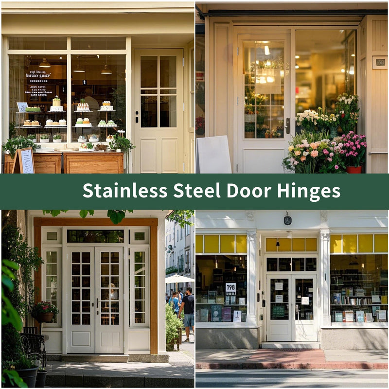 304 Stainless Steel 4 Inch Door Hinges Brushed Satin Nickel Interior Hinges 5/8" Radius Corners 3.5'' Ball Bearing Silver Door Hinges- 3 Pack