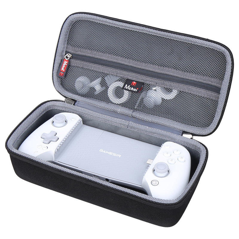 Mchoi Hard Carrying Case for GameSir G8 Plus MFi / G8 Plus / G8+ Mobile Game Controller, Shockproof EVA Travel Organizer with Zipper & Wrist Strap