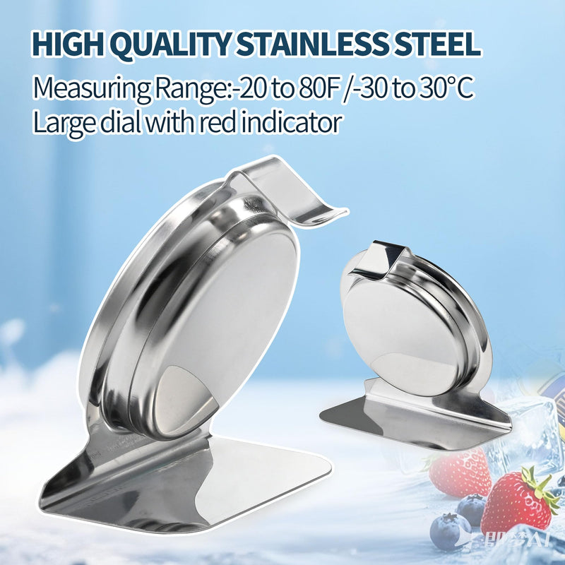 Generic 12 Pack Refrigerator Thermometer, Stainless Steel Freezer Thermometer, Temperature Gauge for Cooler Fridge, Accurate 62mm Large Dial Fridge Thermometer for Restaurant, GVJJL3201