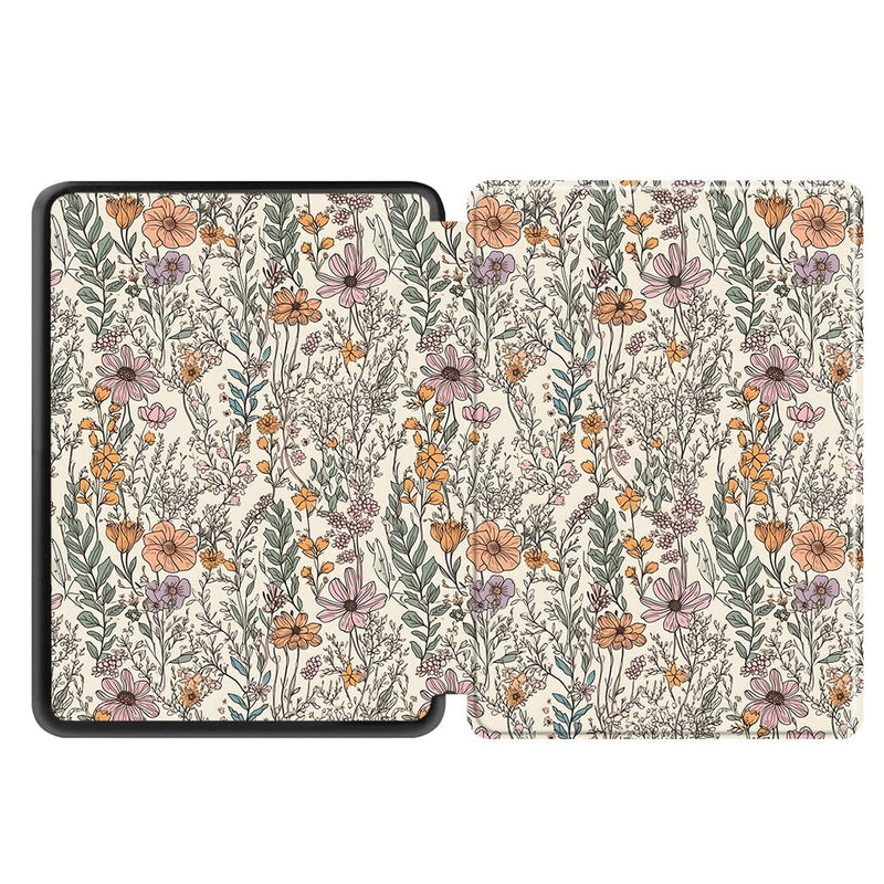 Wildflower Case for Kindle 12th Gen 7" 2024 Release, Boho Slim Case for E Reader 12th 2024 Gen Paperwhite Protective Cover, Bookish Girly Gift Ideas