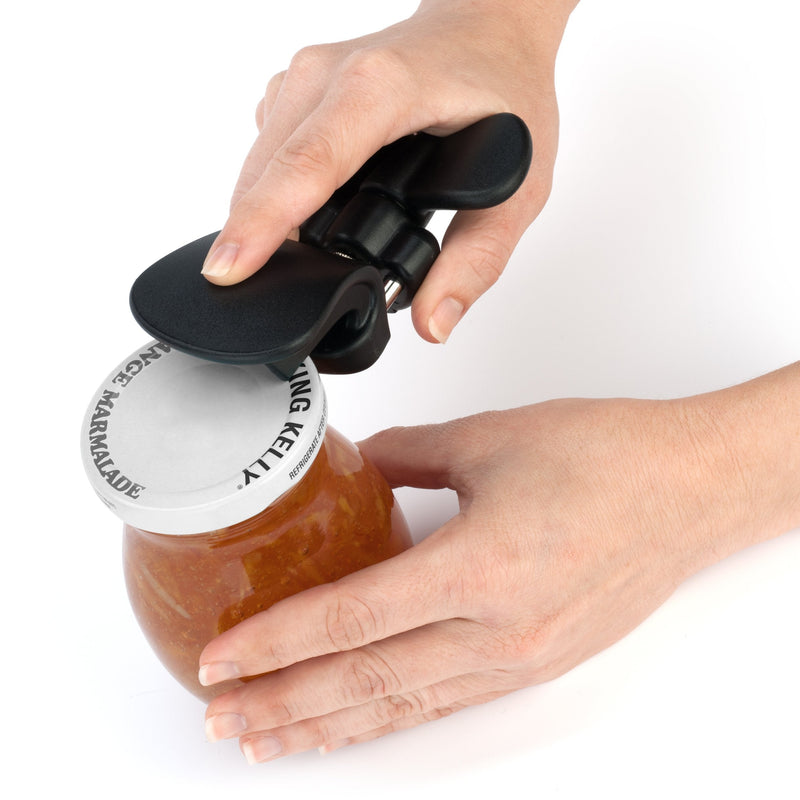 Soft Edge 3-in-1 Ambidextrous Safety Can Opener Jar Opener and Bottle Opener 3-in-1 Can, Bottle & Jar Opener
