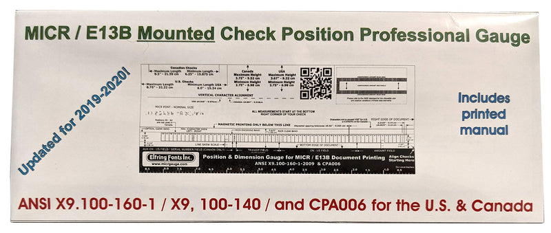 MICR Check Position Gauge