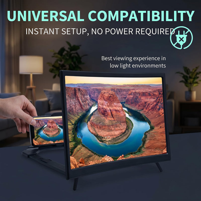 16" Screen Magnifier for Smartphone,3D HD Screen Expanders for Movies, Videos,and Gaming,Screen Magnifier with Adjustable Angle Design Amplifier Desktop Magnifying,Gift for Mom Dad Men Friends 16