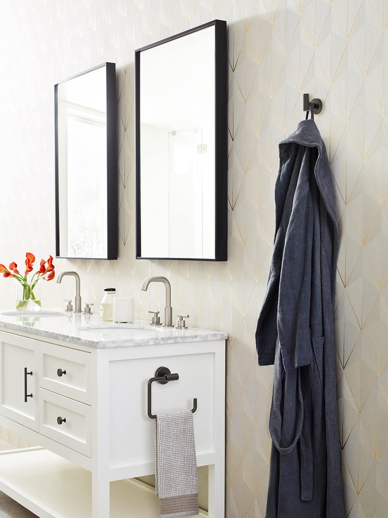 Amerock BH26541ORB | Oil Rubbed Bronze Towel Ring | 6-7/16 in (164 mm) Length Towel Holder | Arrondi | Hand Towel Holder for Bathroom Wall | Small Kitchen | Bath Accessories