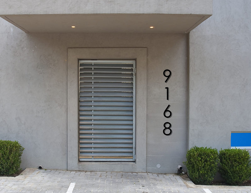 12 Inch Modern Floating House Numbers for Outside | Large Metal House Numbers for Outdoors | Black Coated Rust-Proof Home Address Numbers/Plaques | Metal Mailbox Numbers 1