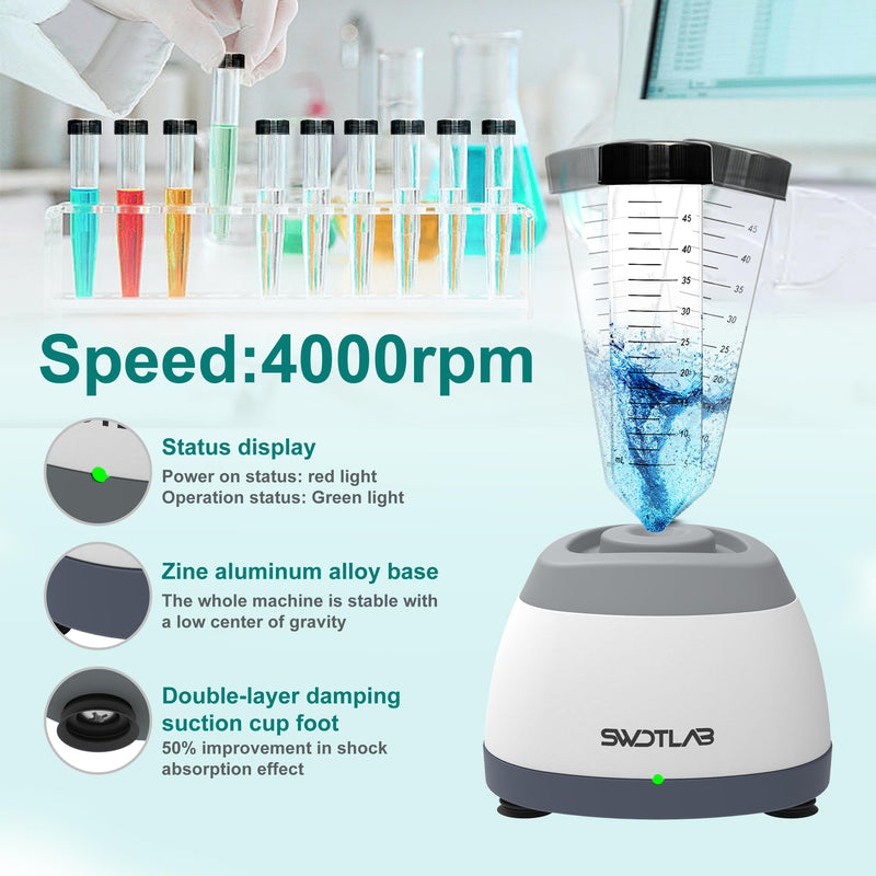 Vortex Mixer 4000rpm with Zinc Alloy Base, Nail Polish Shaker, Glue Shaker & Paint Mixer for Gel Polish Acrylic Paints Eyelash Adhesives Tattoo Ink Test Tubes, Grey