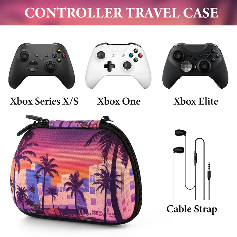 TOCCOOL Hard Shell Controller Case Compatible with Xbox One & Xbox Series X/S Controllers, Protective Travel Storage Case with Built-in Securing Strap