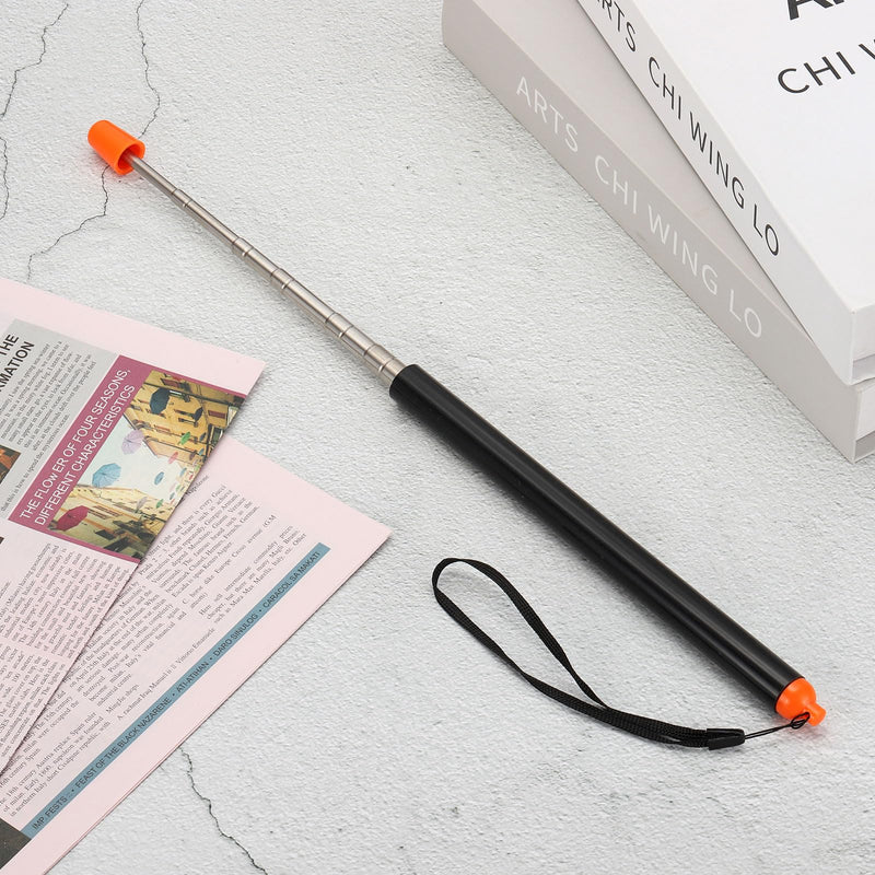 PATIKIL Telescopic Teachers Pointer, 2 Pcs Teacher Pointer Stick for Classroom Pointer Extendable Handheld Teaching Pointer for Presenters Whiteboard, 47.2 Inch, Orange Black