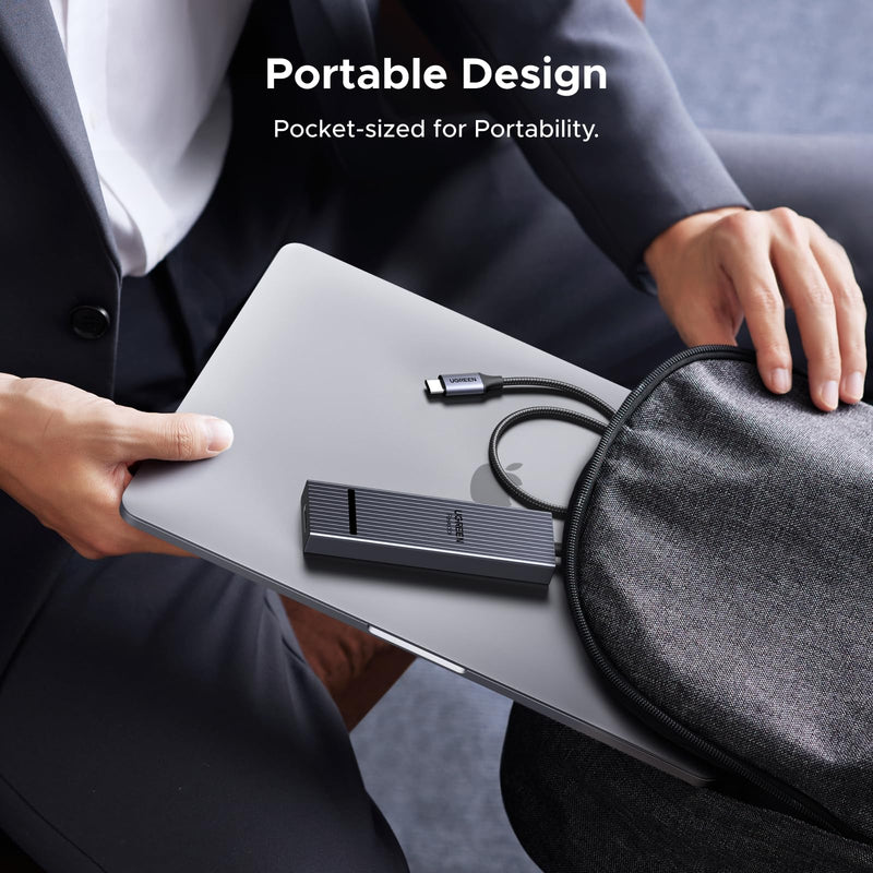 UGREEN Revodok Pro 6 in 1 USB-C Hub to DisplayPort 4K 60Hz, 100W Power Delivery 10Gbps USB-A and USB-C 3.2 for MacBook Pro/Air, iPad Pro, Thinkpad, Rog Ally and More.