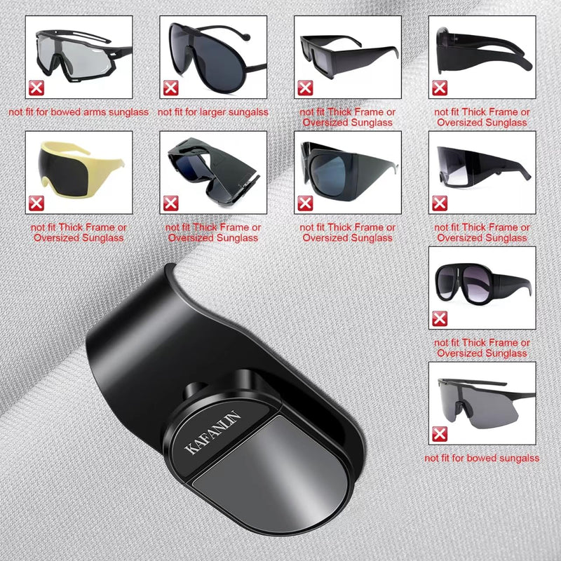 Sunglass Holder for Car Visor Clip Eyeglass Sunglass ABS Plastic Car Asset Accessories for Men Women Necessities Car Sun Visor Auto Trucks Van SUV Organizer