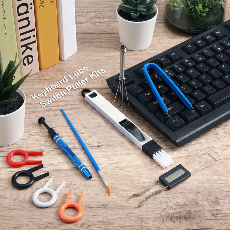 Frienda 12 Pack Keyboard Lube Switch Puller Kits Key Cap Remover Tools Mechanical Switch Opener for Mechanical Keyboard Removing Fixing Cleaning