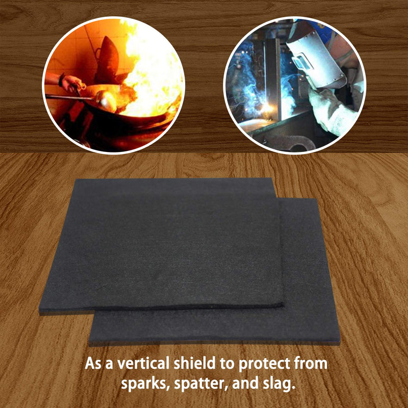 High Temp 12"X12"X1/4'' 6MM thickness Felt Carbon Fiber Welding Blankets Black (12 x 12 inches) 12"X12"X1/4‘’