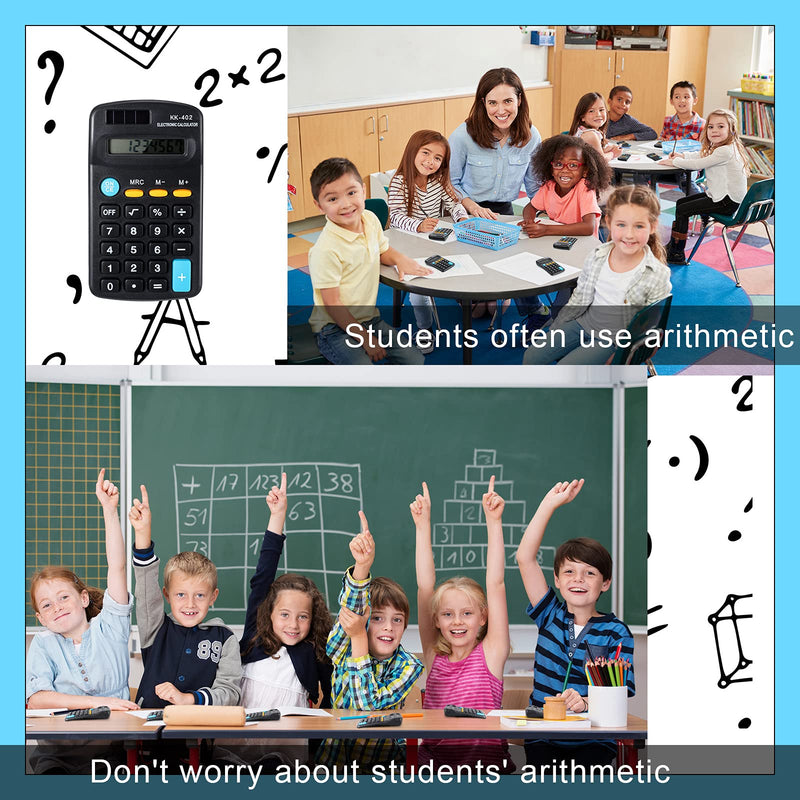 24 Pieces Pocket Size Mini Calculators Handheld Angled 8-Digit Display Calculators Basic Standard Small Accounting Desktop Supplies for Office School and Home 24