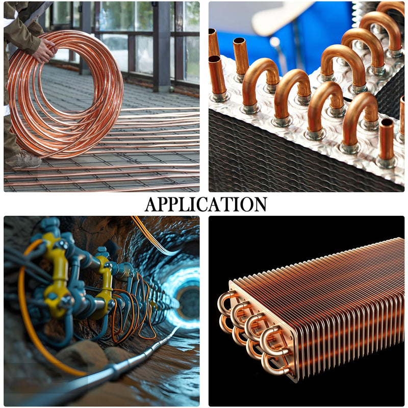 Copper Tubing 1/2"ODx0.45"IDx10Ft - 99.9% C12200 Pure ACR Copper Tube,Refrigeration Seamless Round T2 Pure copper tubes for Refrigerator HVAC System Industry DIY 1/2" OD 10FT