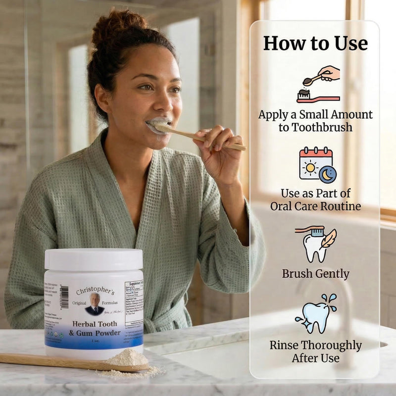 Christopher's Original Formulas Herbal Tooth & Gum Powder | Natural Oral Care Powder | Plant-Based Alternative to Toothpaste | Pack of 2 2 Ounce (Pack of 2)