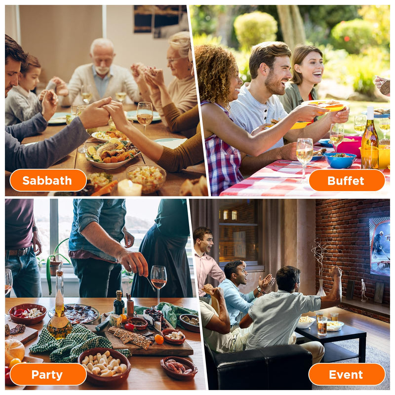 Portable Food Warmers,Electric Warming Tray Hot Tray Heating Mat Food Warmer Heating Pad Keep Foods Warming for Gatherings,Parties, Auto Shut-Off Gray