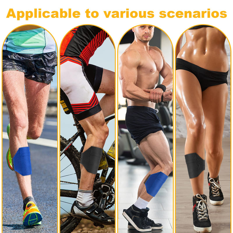 2PCS Cell Phone Leg Straps, Leg Phone Holder, Adjustable Cellphone Leg-Band for Women and Men, Non Slip Smartphone Armband for Running, Hiking, Equestrian, Motorcycle, Workout, Hiking (Black, Blue)